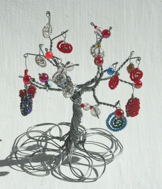 BAOBAB TREE Crafted from Wire and Beads Quirky art from