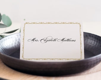 Gold Frame Place Card, Table Place Card, Guest Name Seating Card