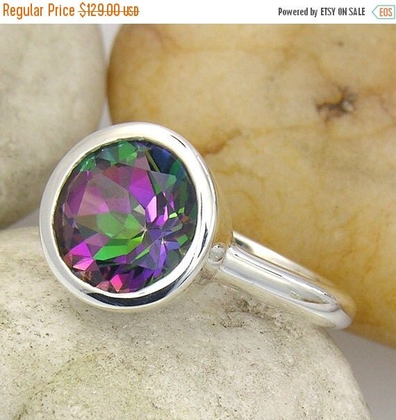 MAY SALE Mystic Fire Topaz Ring. Mystic Topaz Ring in by ChadaSoph