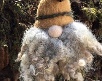 Needle Felting Kit - "Jingle the Woodland Gnome Kit - Beginner's Felting Kit - Holiday Kit
