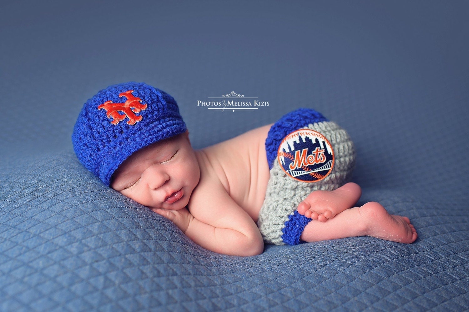 Newborn Baby New York Mets Outfit Uniform Set Hat Cap