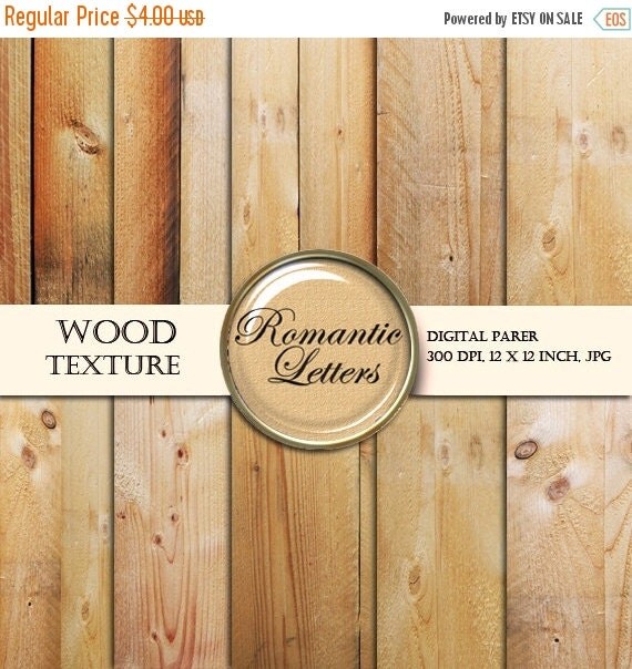 SALE Wood Digital Scrapbook Paper pack digital by RomanticLetters