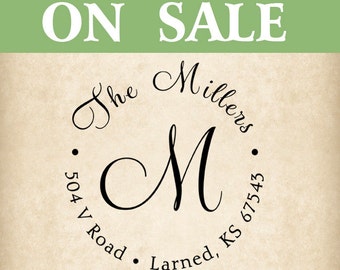 personalized Return address stamp,SELF INKING custom monogram address stamp,family address stamp,wedding address stamp,R59 on sale