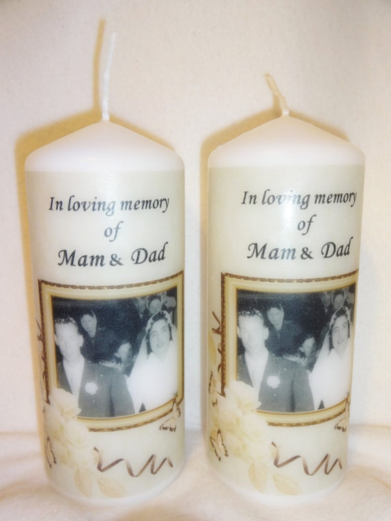 Items similar to custom memorial candles, in loving memory of candle
