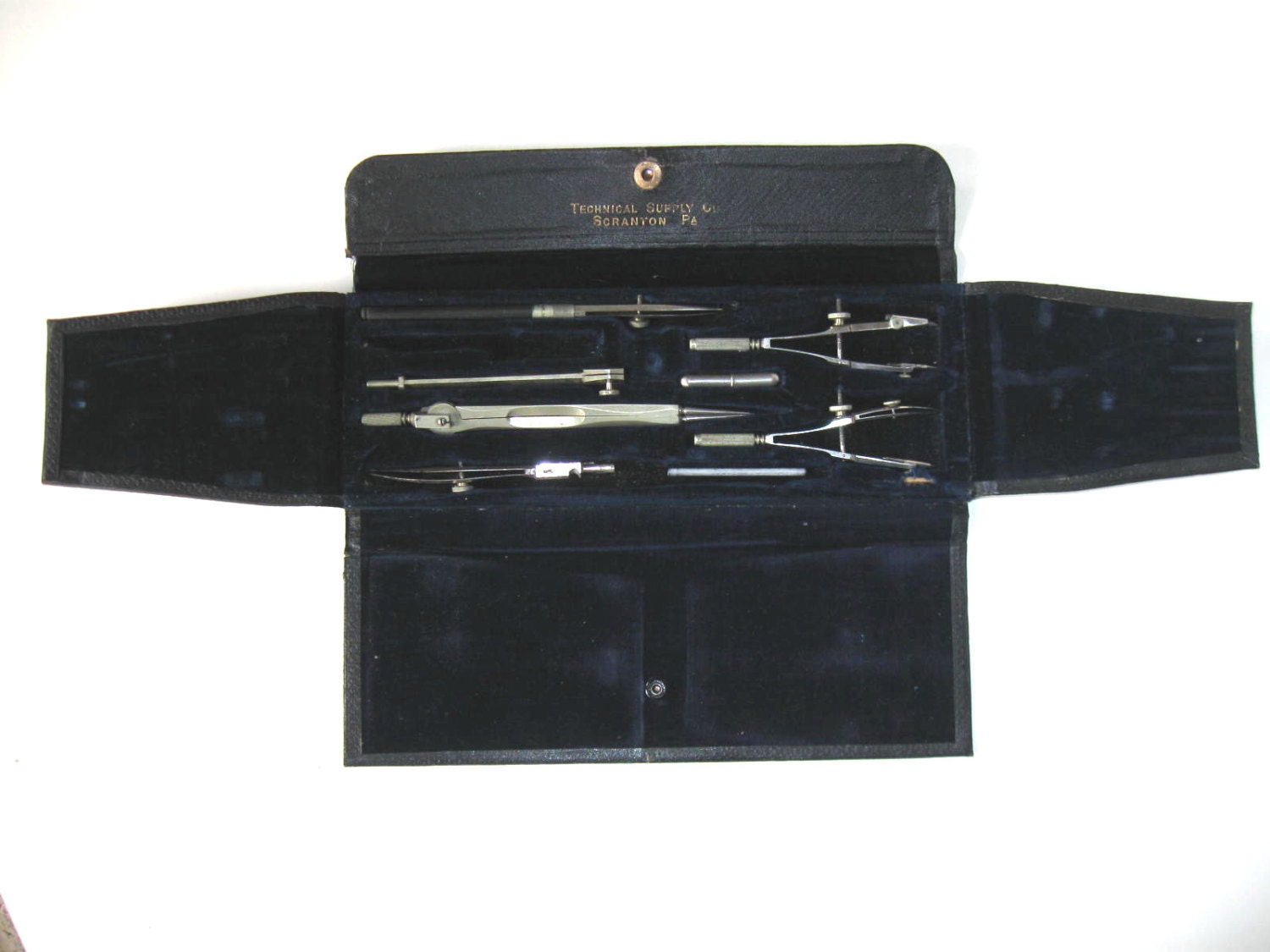 Vintage Drafting Instrument Set and Case Technical Supplies