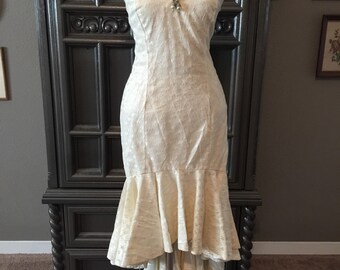 60s Bombshell Bride Wiggle Fit Mermaid Fishtail Dress
