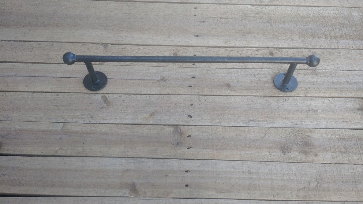 Towel Bar Wrought Iron Rustic Towel Bar Iron Bathroom towel