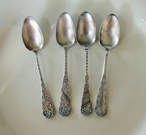 Antique Demitasse Spoons Silverplate Espresso Spoons Set of
