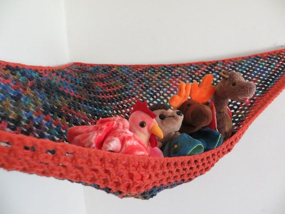 large stuffed animal net hammock