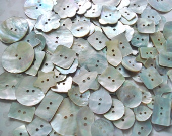 Assorted MOP Buttons - 50 Abalone Buttons - Akoya Shell Buttons