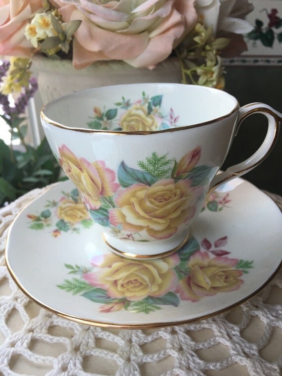 Duchess Bone China Teacup and Saucer Set made in England