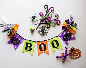 HALLOWEEN DECOR by Sweet Georgia Sweet / Halloween banner / Boo banner / Halloween decorations / Jack o lantern / Halloween birthday banner