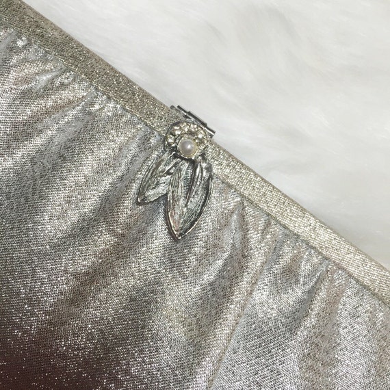 silver vintage clutch