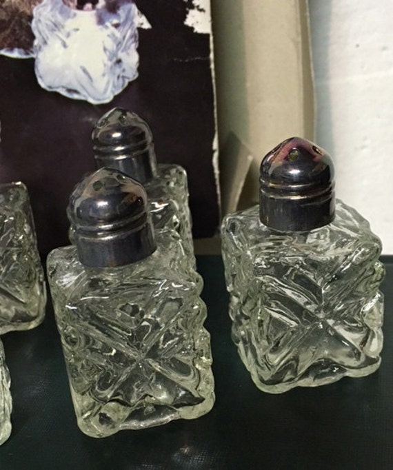 Salt and Pepper Shakers Leonard Silver Glass Shakers Silver