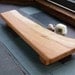 Personalized Kitchen 5th anniversary Gift - Black Cherry Cheese Serving Board on Raised stands - Organic Live Edge Wood Cutting Board 717
