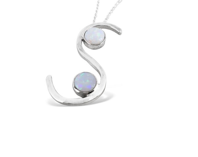 White Opal and Sterling Silver Pendant