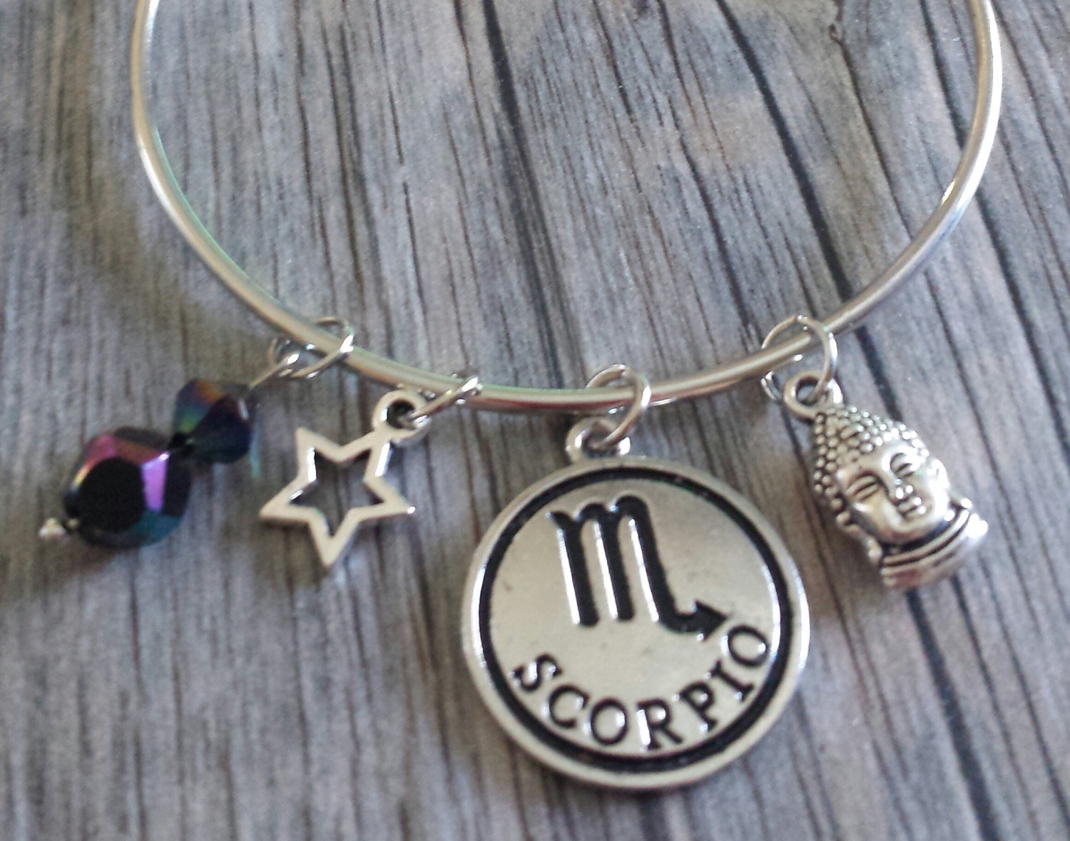 Scorpio Charm Bracelet Scorpio Bracelet Zodiac Charm