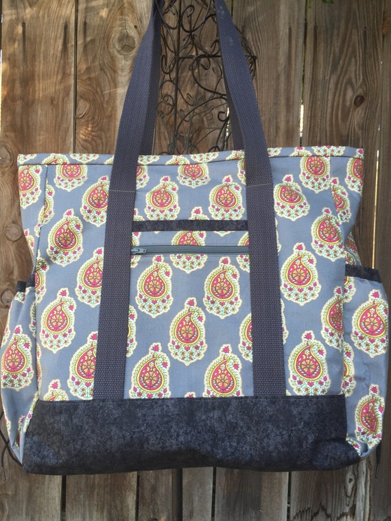 Large Tote Bag with Pockets Teacher Tote Work Tote Diaper