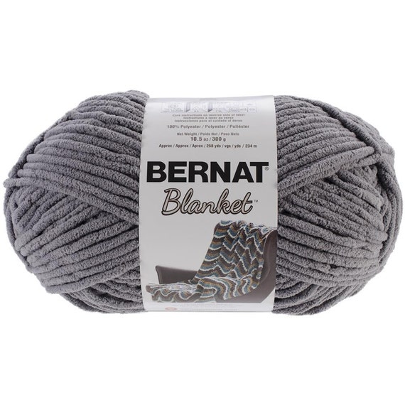 Bernat Blanket Yarn Dark Grey Large Skein by kayscrochetpatterns