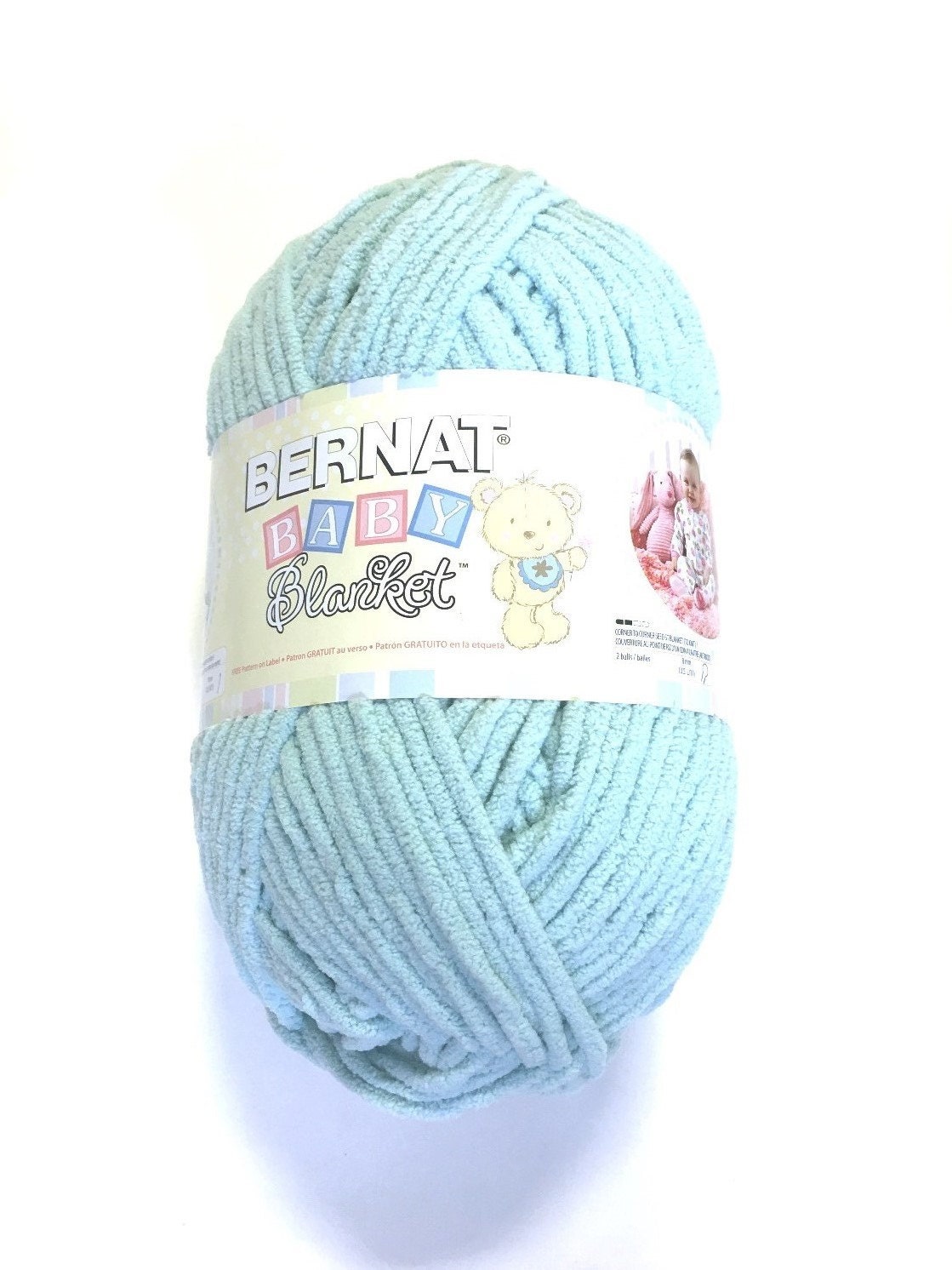 baby blanket bernat denim little Gram 300 from Yarn Blanket Baby Skein in Bernat Seafoam