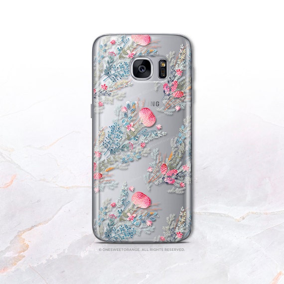 iPhone 7 Floral Clear Rubber Case iPhone 7 Plus Clear Case