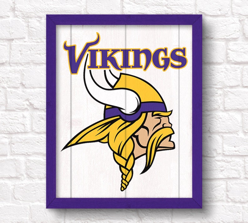 MINNESOTA VIKINGS  rustic handmade painted sign  Minnesota