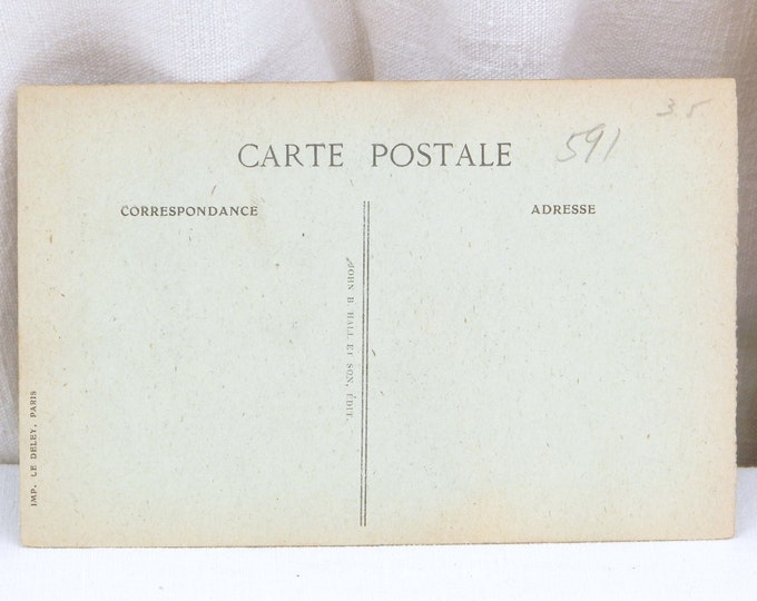 Unused Antique French Black and White Postcard, Notre Dame de Paris, French Country Decor, Vintage, Parisian Retro Interior, Provencal, Home
