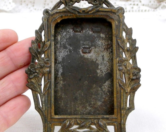 Small Antique French Cast Metal Picture Frame, Portrait, French Country Decor, Chateau, Chic, Decor, French Vintage Style, Shabby, Brocante