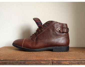 Brown leather ankle boots, Size 8.5