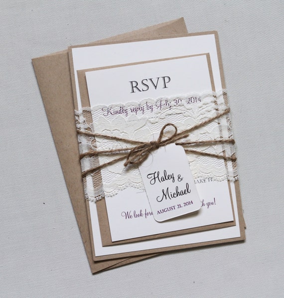 Vintage Wedding Invitation Kits 5