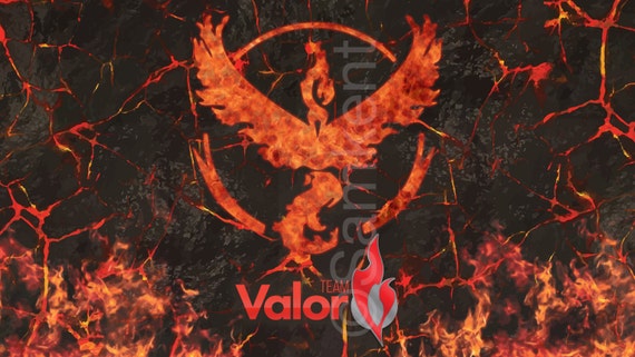 Team Valor Pokemon Go Wallpaper Digital Download by Indiefysh