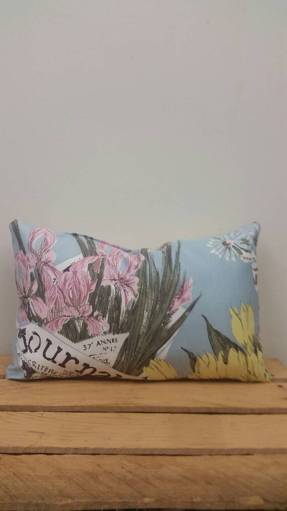 Vintage Flower Fabric Toss Pillow by TheRetroRemedy on Etsy