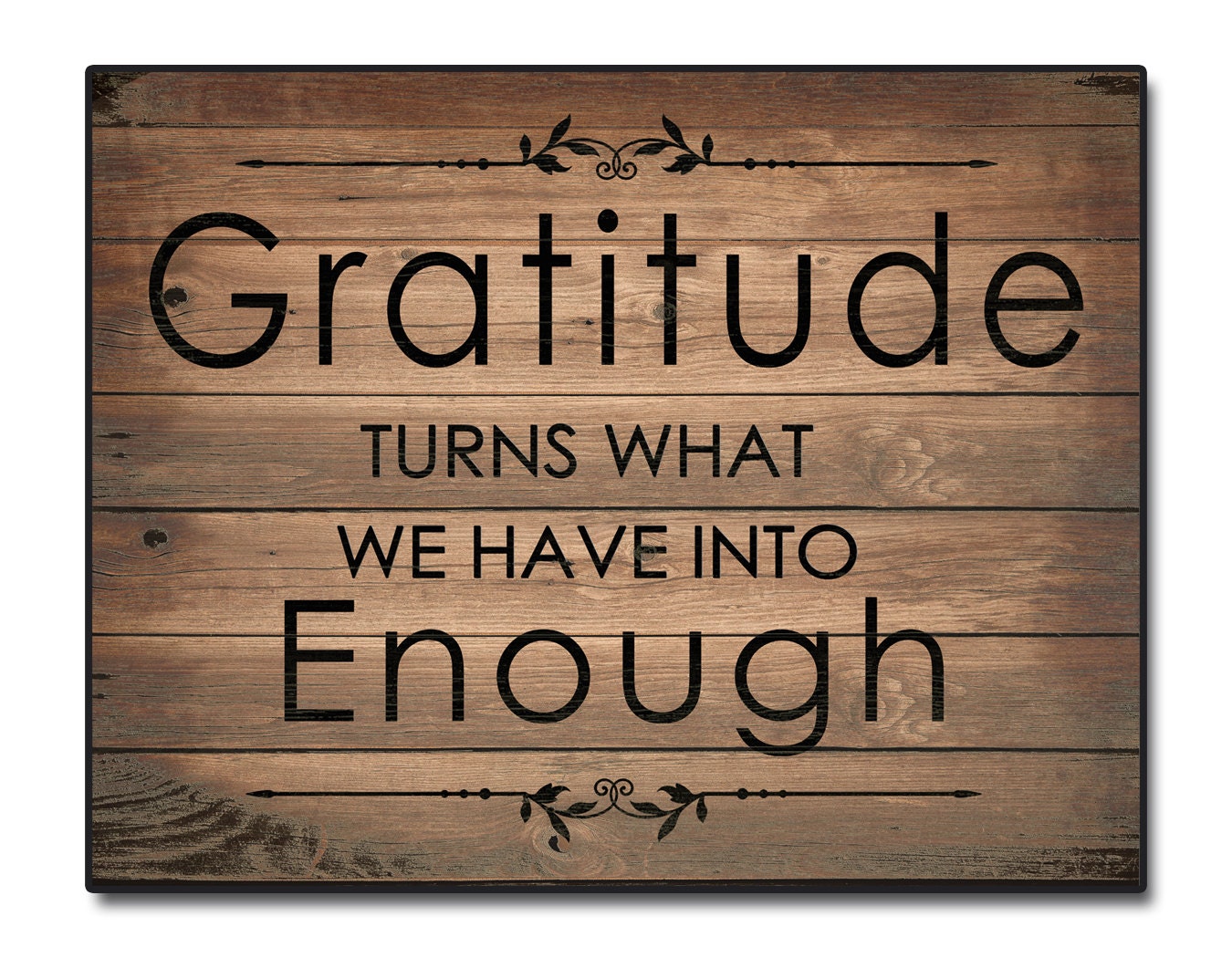 Gratitude Wall Art on Wood