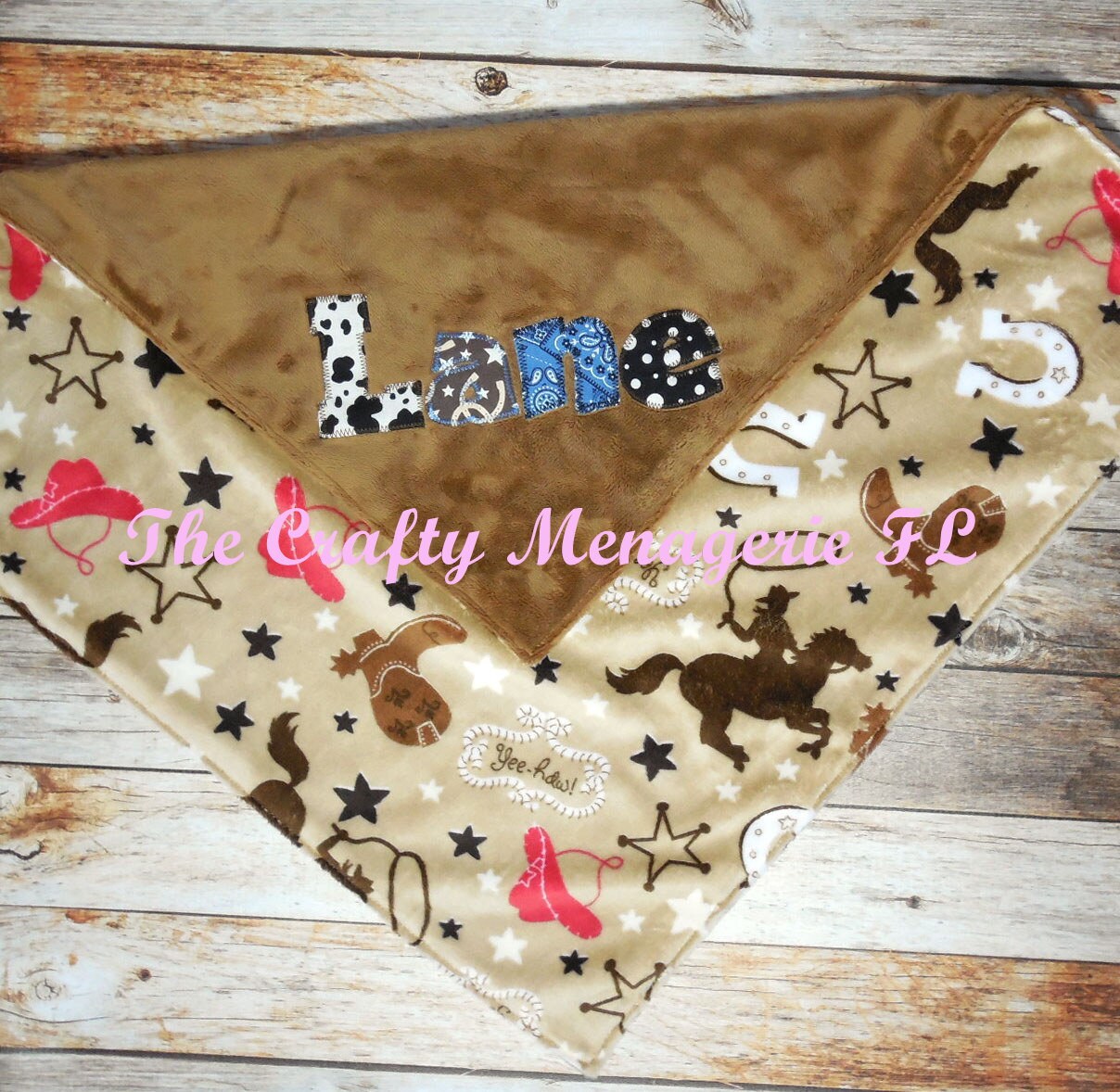 Western Baby Blanket Personalized Baby Boy Blanket