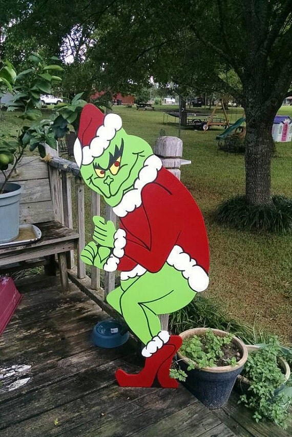 grinch yard art decorations grinch stealing by woodartandsuch grinch yard art decorations grinch stealing by woodartandsuch