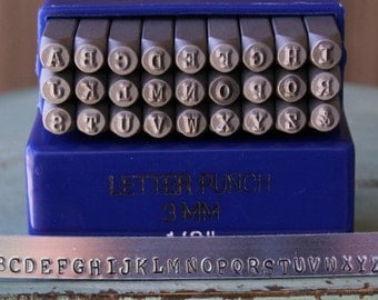 3mm Typewriter Font Individual Metal Letter Stamp (not a set) - Uppercase Metal Stamp - Metal And Jewelry Design Work - SGE-3U