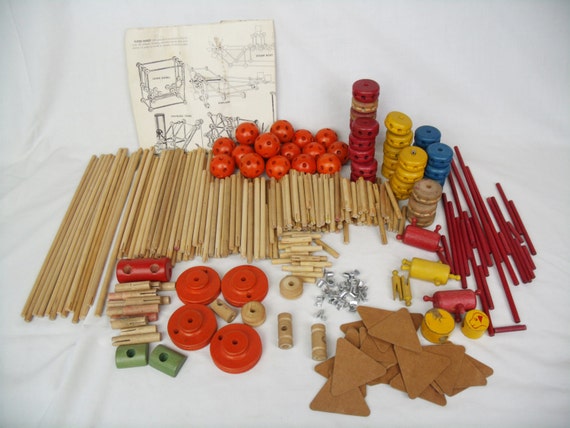 tinkertoys classic retro building set