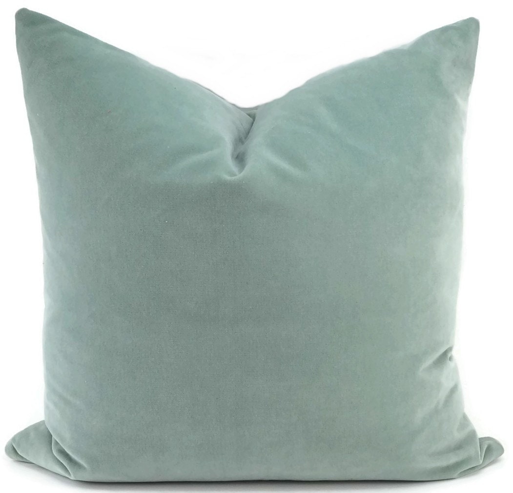 Aqua Velvet Pillow Cover Aqua Velvet Throw Pillow Cover