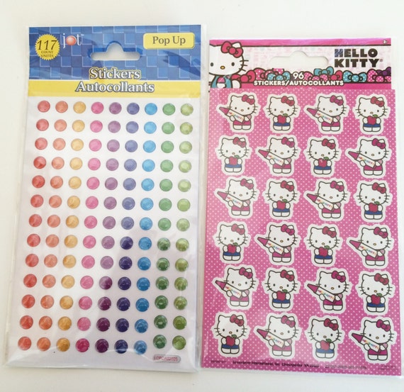 Hello Kitty Stickers Pop Up Rainbow Color Stickers Stocking