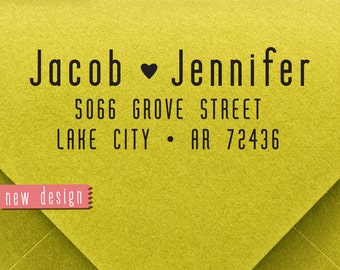 CUSTOM address STAMP from USA, pre inked stamp, Wedding Stamp, rsvp stamp, return address stamp with proof - Custom Address Stamp Rb5-2