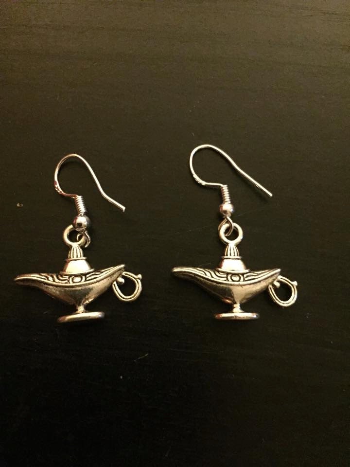 Magic Lamp Earrings Genie Aladdin Apu Jasmine Nickel Free