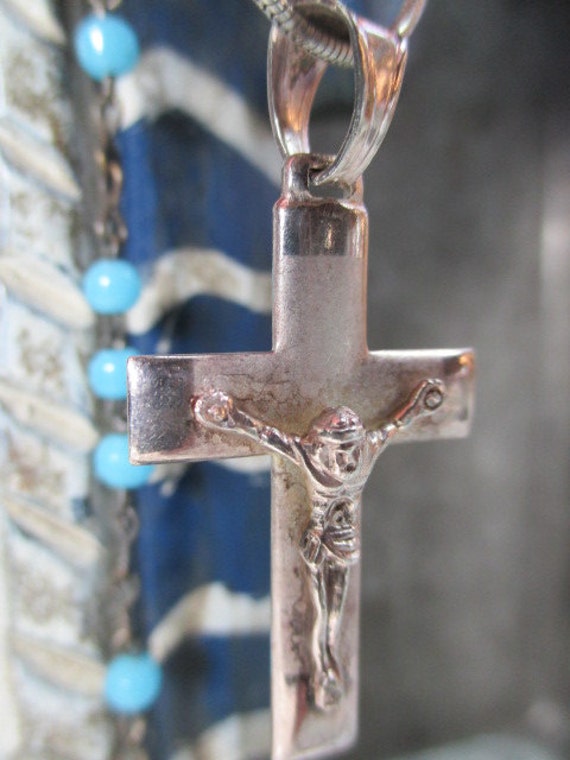 Sterling silver necklace Made In Italy sterling cross crucifix