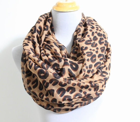 Leopard Scarf Brown Leopard Scarf Fall Scarf High Fashion