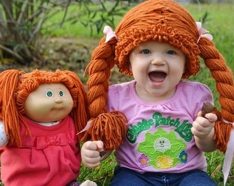 cabbage patch costume, cabbage patch wig, cabbage patch hat, halloween baby