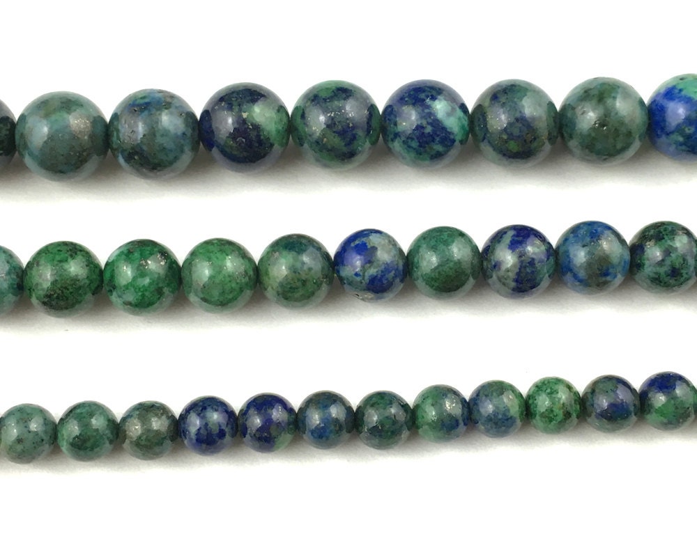 natural green lapis lazuli beads gemstone round loose stone