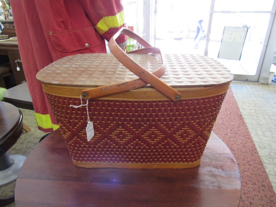 Picnic Basket Red Man 1950's