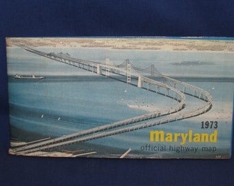 MARYLAND Official Highway Map 1973