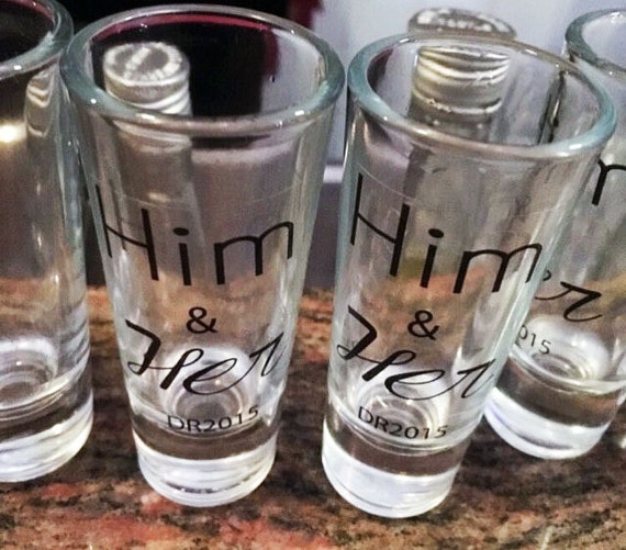 Personalized Shot Glass Stickers Custom Shot Glass Clear