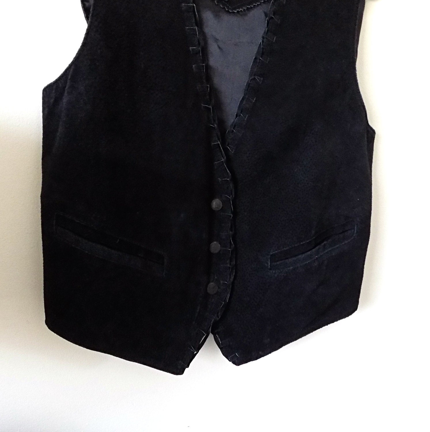 Men's Suede Vest Size M Suede Genuine Leather Medium by Insideredo