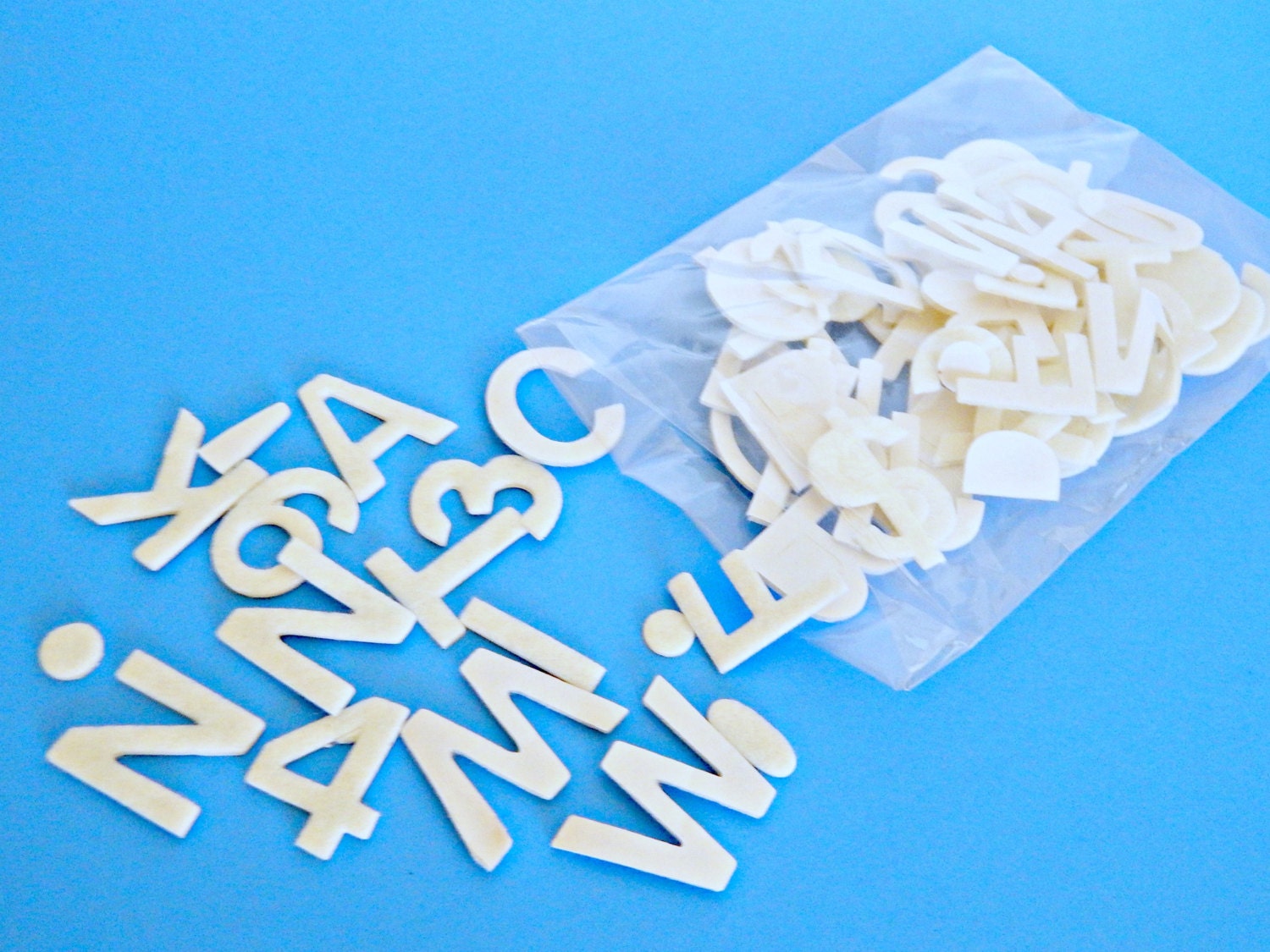 Letters / Numbers Felt Stickers Adhesive by on Etsy